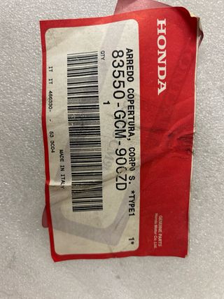 Tapa lateral trasera izquierda Honda X8RS SZX50S