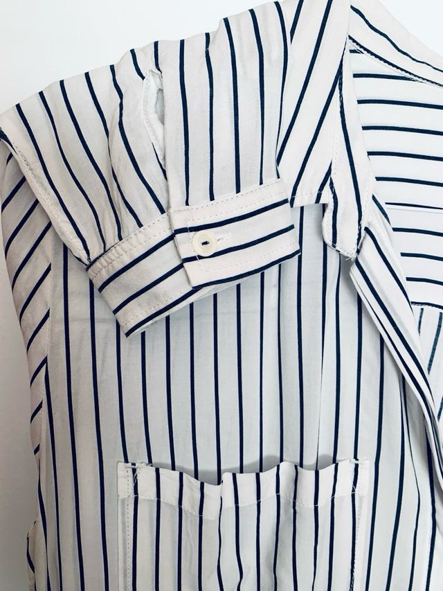 Camisa rayas blanca y azul Promod L