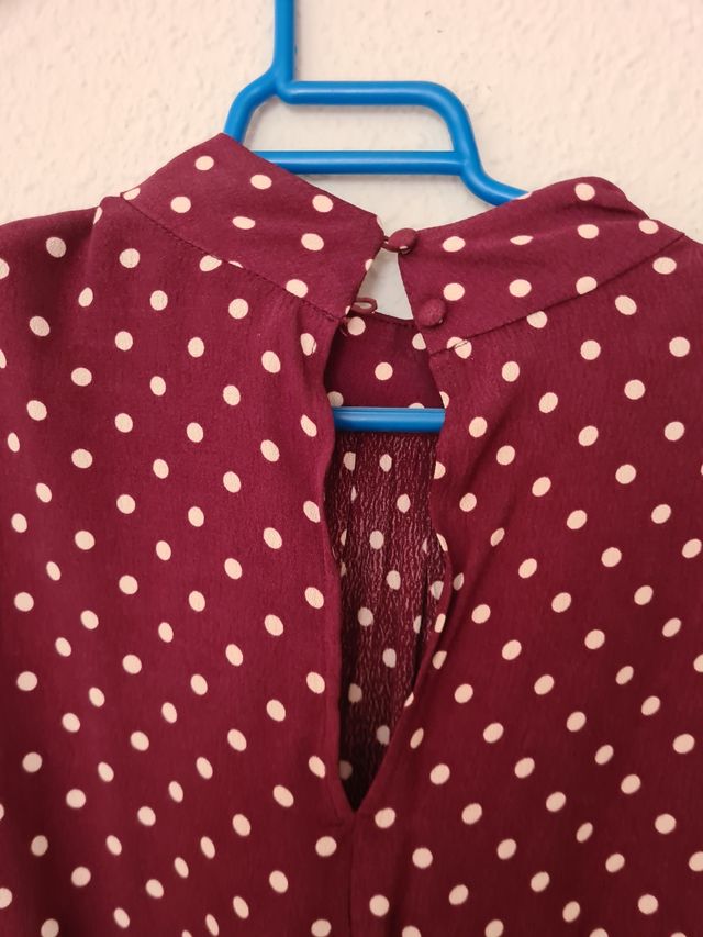 Vestido fluido Mango, burdeos