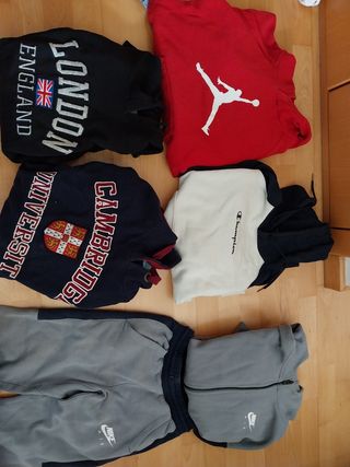 Sudaderas nike jordan, quicksilver y otras talla 1