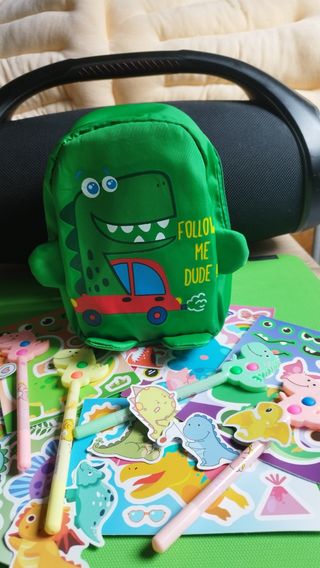 Mini mochila Dinosaurio con bolígrafo
