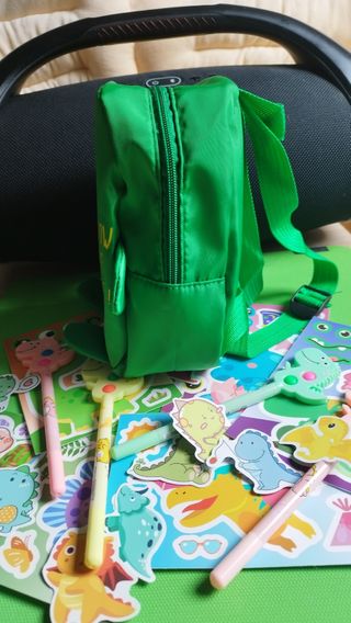 Mini mochila Dinosaurio con bolígrafo