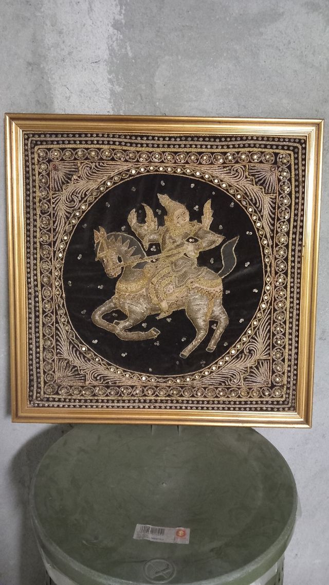 Quadro in tessuto orientale