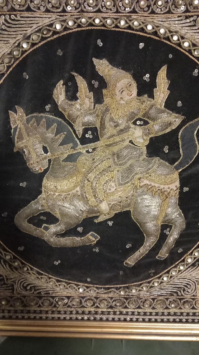 Quadro in tessuto orientale