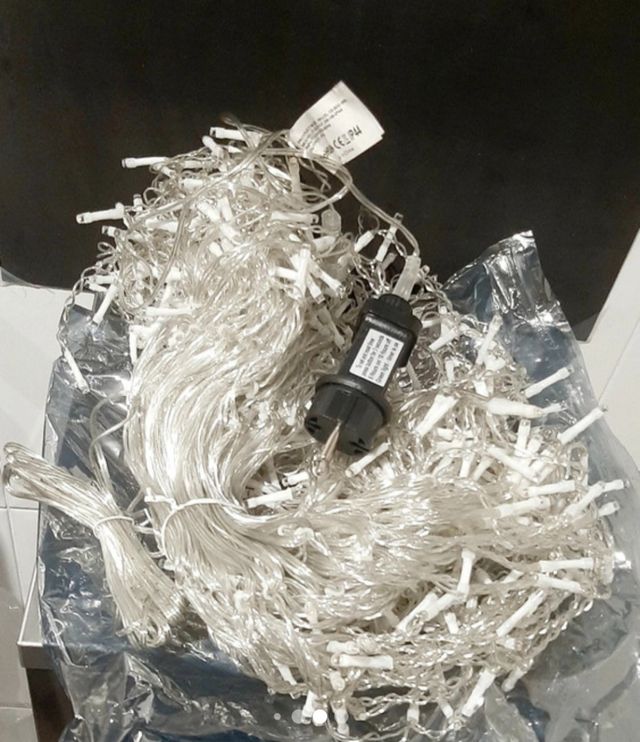 600 LEDs LUZ BLANCO CÁLIDO 15 m 8 modos y ENCHUFE