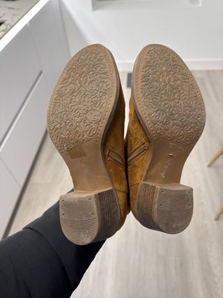 Botines terciopelo marron