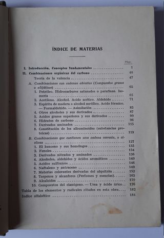 Introducción a la química orgánica (1927)