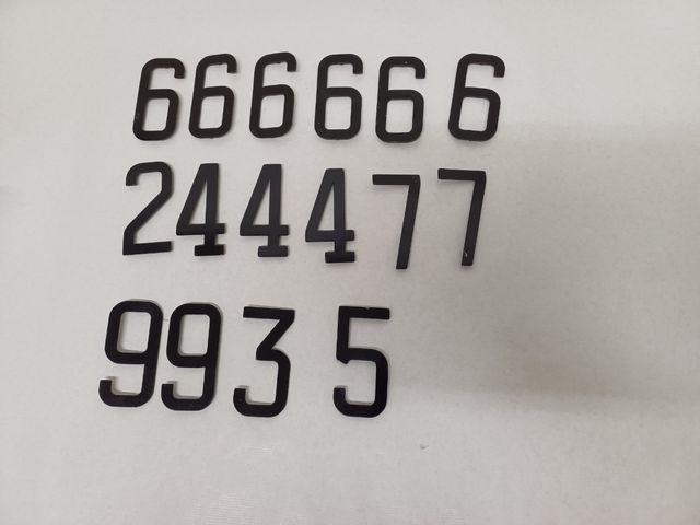 Números de matriculas antiguos