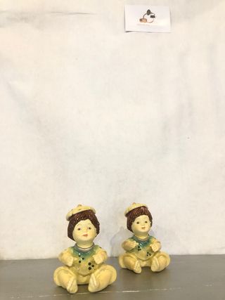 Porcellana bimbe giallo arredamento casa vintage p