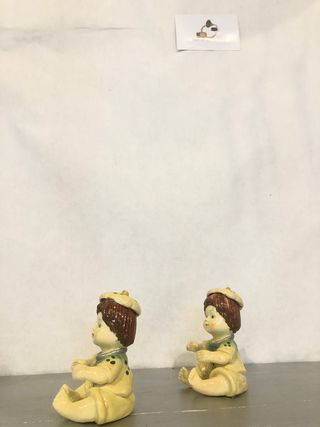 Porcellana bimbe giallo arredamento casa vintage p