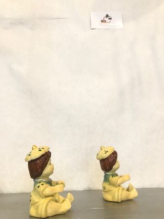 Porcellana bimbe giallo arredamento casa vintage p