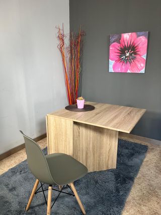 Pack Comedor  -Mesa Plegable + 4 Sillas Grises