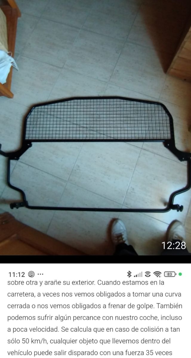 Reja coche separación para perros