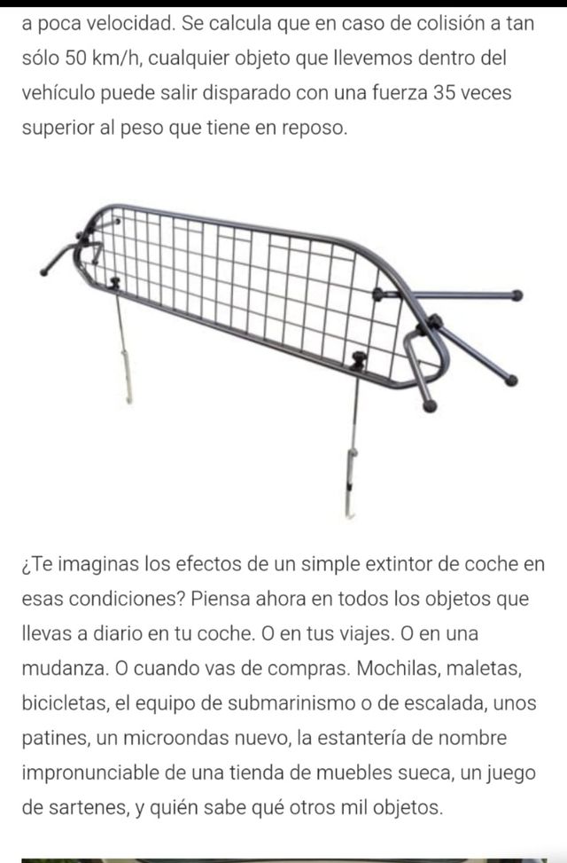 Reja coche separación para perros