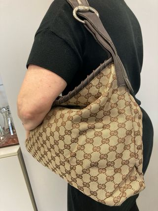 Bolso de loneta marrón ancho 48x33 alto