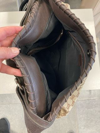 Bolso de loneta marrón ancho 48x33 alto