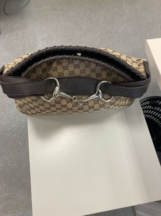 Bolso de loneta marrón ancho 48x33 alto