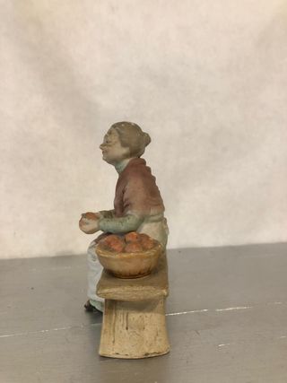 Porcellana nonna arredo casa cesta panchina legno 