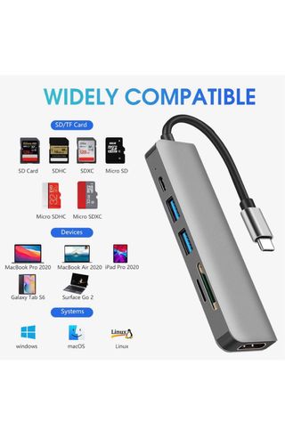 Adaptador multipuerto 7en 1