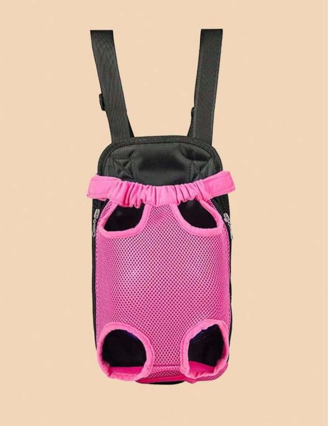 Mochila Canguro Portadora de Mascotas con bolsa de pecho para Perros y Gatos transpirable