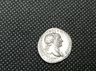 Gran Moneda Plata 1 Denario Roma Trajano 98-117 DC