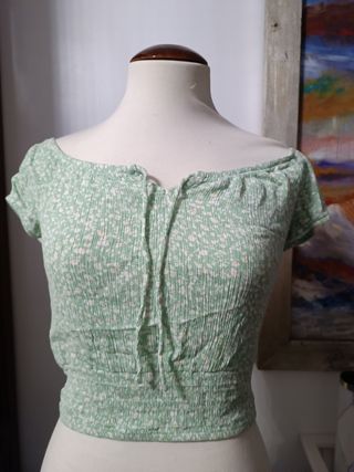 Top verde Bershka