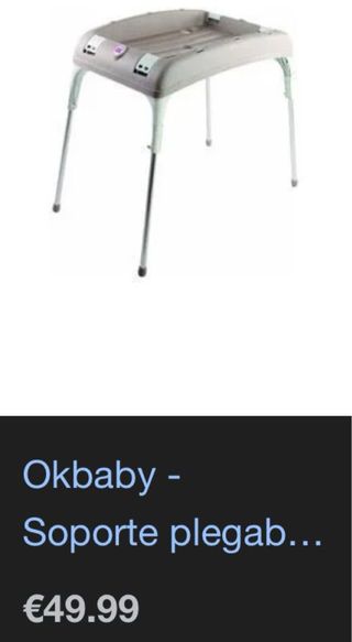 Cambiador para bebé PLEGABLE soporte para Bañera