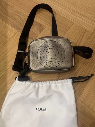 Bolso bandolera Tous bronce piel auténtica 