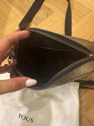Bolso bandolera Tous bronce piel auténtica 