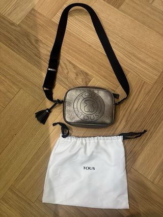 Bolso bandolera Tous bronce piel auténtica 