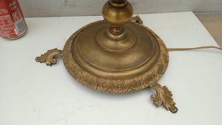 Lampara antigua bronce labrado vintage Art Decó 