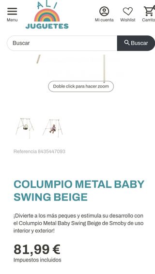 Columpio bebé SWING beige