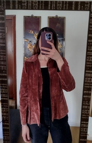 Chaqueta estilo ante burdeos