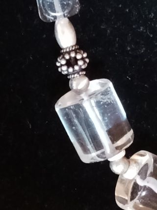 Piedras y plata de ley 925 ,  cristal de CUARZO