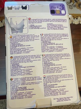 3 sujetadores Push Up Comfortisse SA