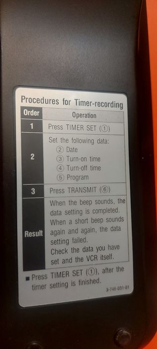 Mando Sony VHS TV RMT-V474