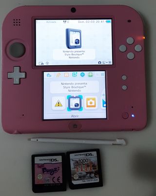 NINTENDO 2DS ROSA + 3 JUEGOS