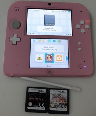 NINTENDO 2DS ROSA + 3 JUEGOS