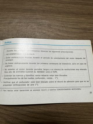Manual de uso Vespino AL
