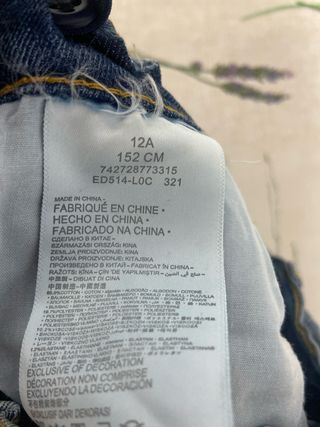 Pantalon Levis Vaquero 12 años