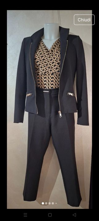 Completo pantaloni nero donna G. Sel Milano