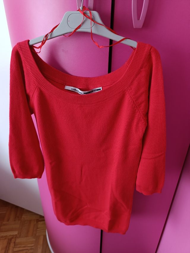 Jerséis Jerseys Finos Stradivarius Jersey Punto Rojo Mujer
