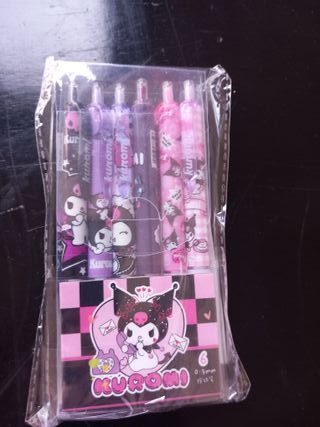 Lote 6 boligrafos kuromi nuevos