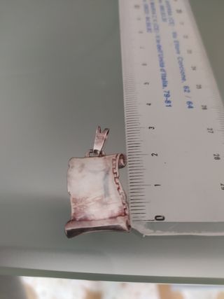 Ciondolo pergamena, argento 925,3 gr