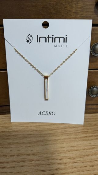 Collar dorado piedra 