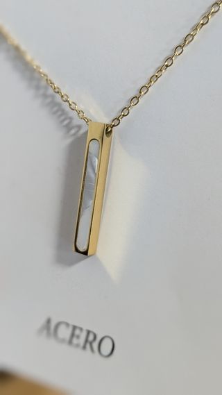 Collar dorado piedra 