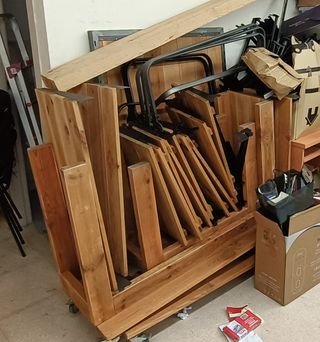 Mesa, tienda, entrada