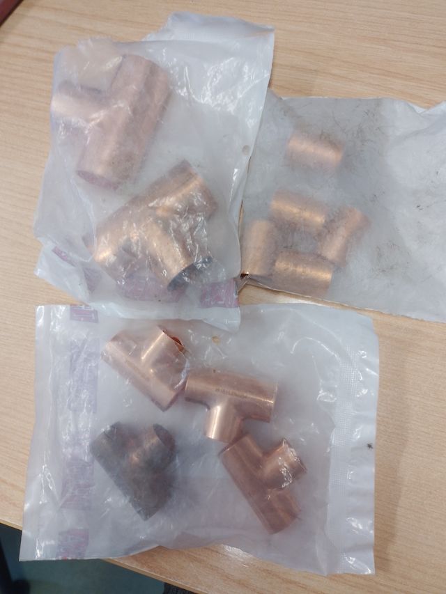 Lote piezas de cobre