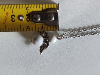 Collana pietra angelo owlite angel acciaio charm