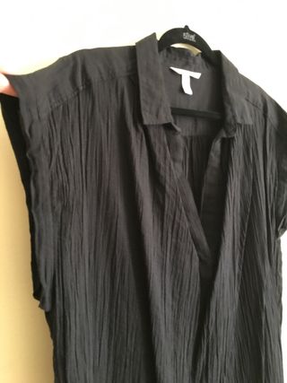 Blusa negra de algodón HM